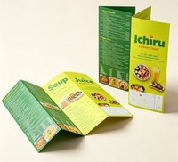 Impression de menus personnalisés pour restaurants à emporter, brochure tri-pliante, publicité pour la restauration rapide, poulet frit, hamburgers, impression offset