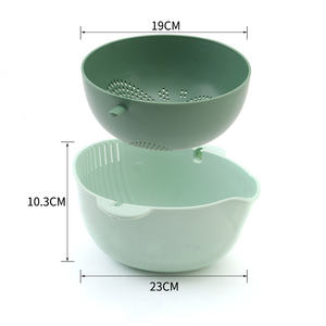 BSCI Rổ Rửa Xả Nước Xoay Được Cấp Thực Phẩm Cho Nhà Máy Bộ 2 Trong 1 Rổ Lọc Rau Quả - Product Image 6