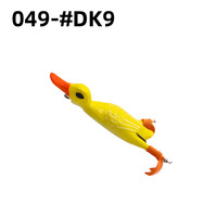 NOUVEAU Leurre souple flottant de surface en forme de canard 3D avec hélice pour brochet, poisson-serpent, poisson-chat, double hélice