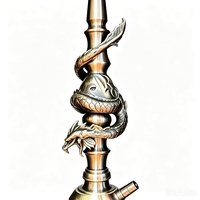 Boîte-cadeau en acier inoxydable durable faite à la main, design moderne Maklaud Dragon Joker Monkey, technique miroir pour chicha