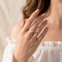 Bague de fiançailles pour femme en argent sterling 925 plaqué or 14 carats, motif floral romantique, moissanite cœur 8*8mm 2 carats