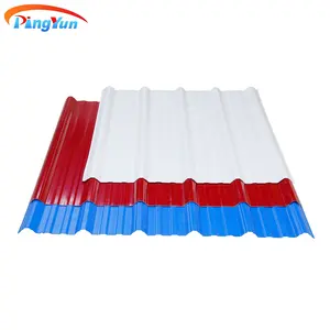 PINGYUN Heat Insulation Light Weight Building Materials PVC plastic corrugated roof tiles for Industry