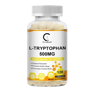 La capsula del Softgel di L-triptofano con etichetta privata 120 pz salute 500mg migliora scientificamente la qualità del sonno
