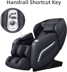 Sillón de Masaje de Gravedad Cero, Reclinable de Cuerpo Completo con Calefacción, Altavoz Bluetooth, Bolsas de Aire, Pantalla Táctil, Soporte para Teléfono, Rodillo para Pies - Product Image 6