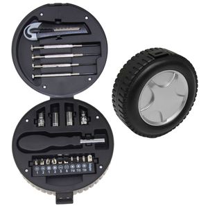 Juego de Herramientas Multifuncionales para el Hogar, Kit de Reparación con Caja en Forma de Neumático, Juego de Herramientas Combinadas para Reparación de Automóviles, Venta al Por Mayor en China - Product Image 1