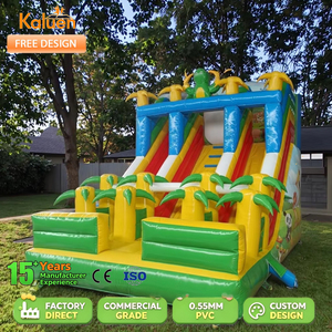 Château Gonflable Extérieur Klaluen avec Toboggan, 4m*6m, PVC, Toboggan Gonflable Arboricole, Maison de Saut Intérieure à <span class=keywords><strong>Louer</strong></span> pour Enfants - Product Image 1