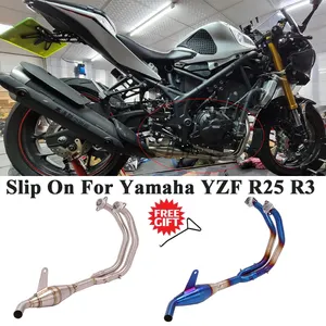 Voor Yamaha Yzf R25 R3 MT-03 MT03 Motorfiets Uitlaatsysteem Front Link Pijp Katalysator