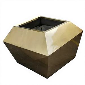 Pots à fleurs carrés en acier inoxydable HOTSALEMETAL, finition thermolaquée, hauteur 1 mètre, design traditionnel, écologiques, faits à la main - Product Image 1