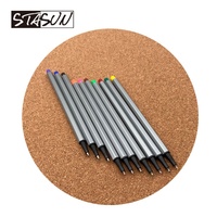 Stylo Fineline Argenté à Corps Hexagonal, Pointe Fine, Marqueurs Fineliner, Stylo de Dessin Fineliner