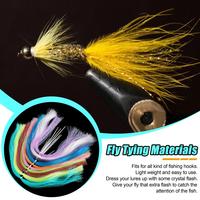 10 paquets de ligne de cristal Flash pour la pêche à la mouche, 10 couleurs, kit de ligne pour la pêche à la mouche, pour la fabrication de leurres, de mouches sèches, de jupes de jig, accessoires
