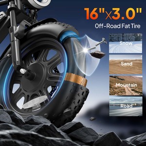 EU Stock Electric Bike City Electric Dirt Bike 48V 13Ah 16*3 Inch <b>Tire</b> Electric Bicycle <b>Kit</b> E Mountain Bike Bicycle Part - Product Image 4