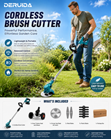 Tondeuse à gazon multifonctionnelle sans fil à batterie avec poignée réglable, tondeuse électrique à rayon de braquage zéro pour jardin avec roues