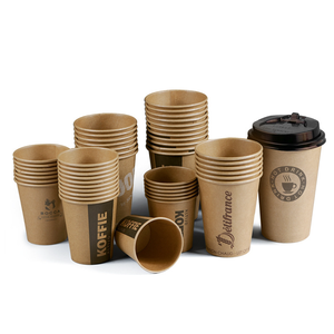 Custom Ice Cream Vending Machine Cups PE Coated Customized Wall Packaging Paper Pack Color Printing Kraft paper coffee cups