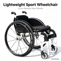 Fauteuil roulant sport personnalisé en alliage d'aluminium et de magnésium à dégagement rapide, avec protection en fibre de carbone pour adultes