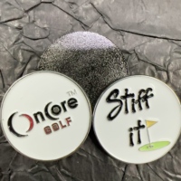 Marqueur de balle de golf gravé sur mesure, marqueur de position de balle de golf personnalisé avec logo/texte, accessoires de golf en métal durables