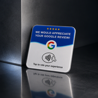 Kartu Ulasan NFC Akrilik Kustom 13.56MHz Kartu Tap Rating Google Anti Gores