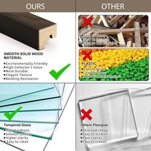 Màu nâu sẫm hình ảnh bằng gỗ khung với sawtooth móc tabs Treo Tường Khung hoàn hảo cho Áp phích đám cưới engagements trang trí nội thất - Product Image 3