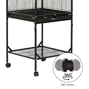 Cage à oiseaux mobile sur roues pour l'alimentation, tubes en fer cage à oiseaux fantaisie pour Pigeons perroquets <span class=keywords><strong>nichoir</strong></span> avec bassins - Product Image 6