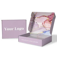 Caja de Cartón Corrugado Rosa con Logotipo Personalizado, Material Reciclado