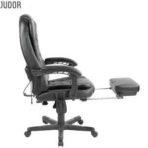 Judor ergonomik masaj ofis koltuğu lüks patron ofis masası ve sandalyeler katlanabilir Footrest ile