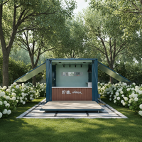 Maisons conteneurs en acier modulaires, respirantes et épaissies, personnalisables, avec garantie d'un an, mobiles et écologiques, pour les magasins et les restaurants