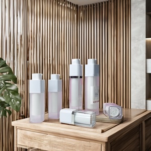 Luxury Replaceable Square Airless <b>Pump</b> <b>Bottle</b> 30ml 50ml Plastic Airless Lotion <b>Bottle</b> for Sunscreen Cosmetics - Product Image 1