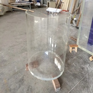 丸型円筒形カスタムサイズプラスチックアクリル製サステナブルで環境に優しい魚水槽（家庭/オフィス装飾用） - Product Image 4