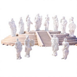 Statuette 3D réaliste en résine blanche, mythologie grecque, Zeus, Athéna, Apollon, les douze Olympiens, collection, scène d'architecture de temple - Product Image 3