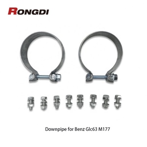 ท่อลงไอเสียสแตนเลส 304 สำหรับ Mercedes-Benz Glc63 M177 4.0L 2018+ V8 พร้อมแผ่นกันความร้อน - Product Image 5