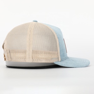 Bsci nhà máy meidiney tùy chỉnh 5 Bảng điều chỉnh dành cho người lớn da vá Logo lưới <span class=keywords><strong>Snap</strong></span> trở lại vải to sợi gorras trucker cap hat - Product Image 5