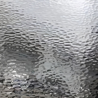 Verre texturé transparent fusionné à chaud, verre à motifs gaufré pour la division d'espaces intérieurs, verre de cloisonnement