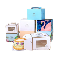 Boîte à gâteaux transparente avec ruban de personnalisation haut de gamme or argent boîte à gâteaux de nombreuses couleurs personnalisées pour la fête de mariage avec fenêtre