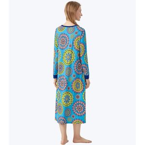 Vente en gros de chemises de nuit pour femmes à manches longues, pyjamas en bambou, robe de nuit longue Henley avec poches, vêtements pour femmes, chemise de nuit - Product Image 4