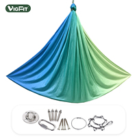 Hamac de fabrication artisanale avec logo personnalisé, pour le yoga et l'exercice, ultraléger, pliable, en nylon parachute, portable pour l'extérieur