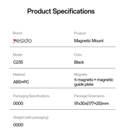 Support magnétique pour téléphone de voiture Yesido à rotation 360°, utilisation à une main, C235