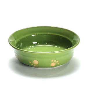 Bình nước gốm đôi nâng cao chống trơn trượt thân thiện với môi trường cho thú cưng, có khung gỗ, có thể tháo rời - Product Image 4