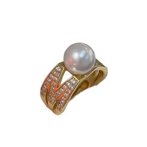 Anneau DIY en argent S925 10735 avec support vide multi-usages, perles rondes tendance de 4-5 mm, bijoux en perles - Product Image 5