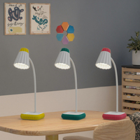 Lampe de bureau pour chambre d'enfant, lampe de lecture LED rechargeable, veilleuse de lecture, décoration de table, commande tactile avec chargeur USB