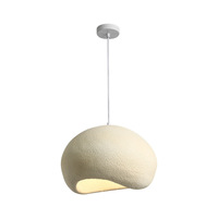 Suspension LED Wabi Sabi en résine acrylique, forme nuage organique, Makhno Khmara, pour hall de restaurant, plafond haut, décoration de pièce climatisée