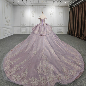 Robes de soirée longues en organza à épaules dénudées avec volants pour femmes Jancember 1105-1 - Product Image 4