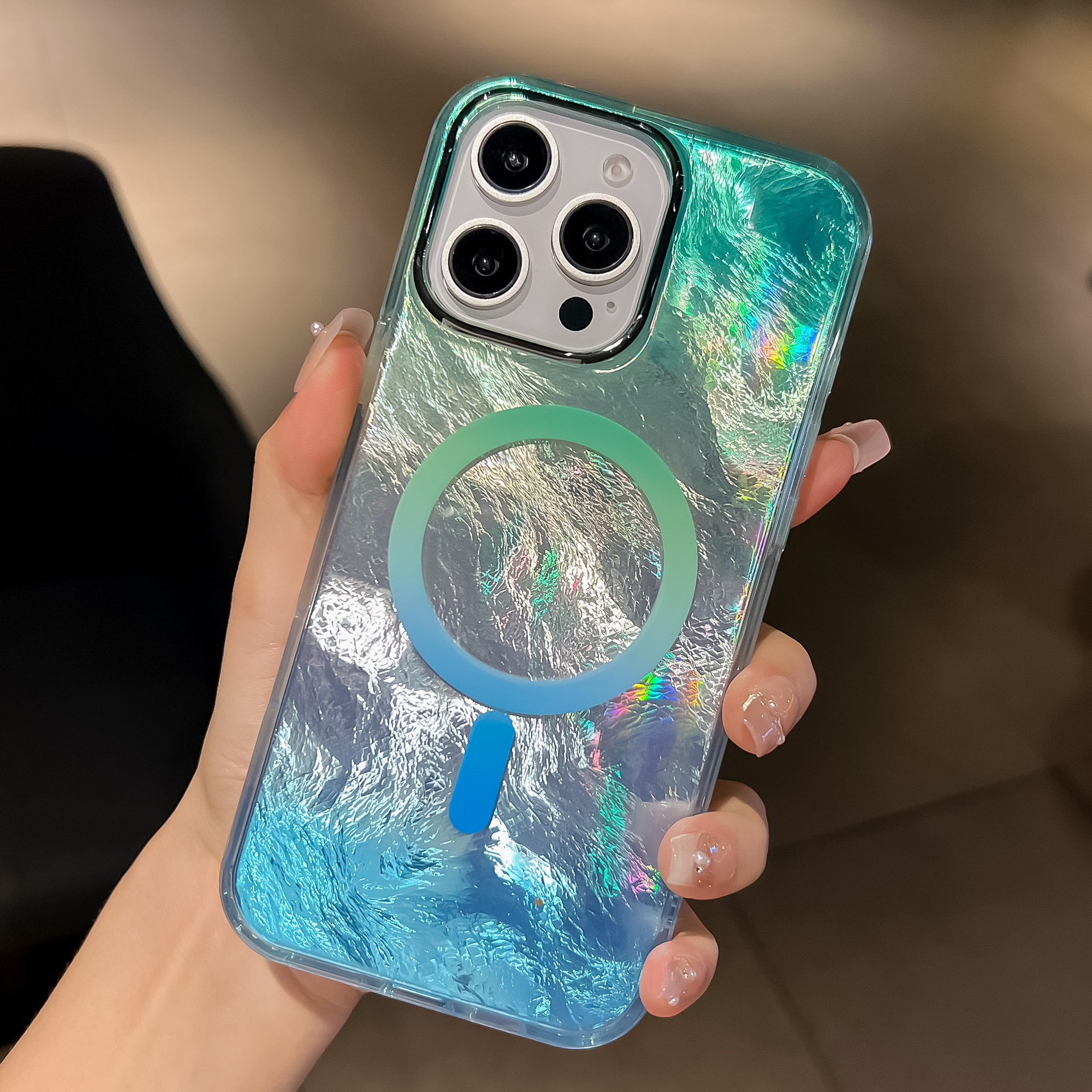 Green to blue