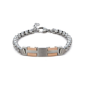 Pulsera y brazalete de moda para hombre de acero inoxidable 316L antideslustre, chapado en oro de 14K y 18K, espacios en blanco grabables para pulseras de hombre - Product Image 5