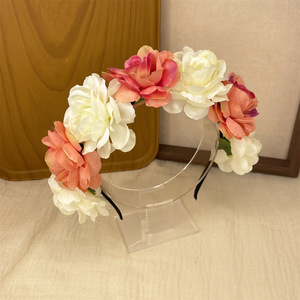 Diademas con Diseño de Corona de Rosas, Tocado de Novia Mexicana <span class=keywords><strong>para</strong></span> Bodas, Diademas Elegantes <span class=keywords><strong>para</strong></span> <span class=keywords><strong>Fiestas</strong></span> de Cumpleaños, Decoraciones - Product Image 4