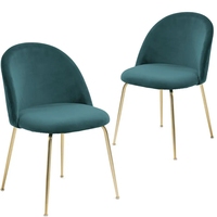Chaise de salle à manger en velours noir rose vert avec pieds en or Chaises Salle A Manger Chaise de salle à manger moderne en métal de luxe Velours