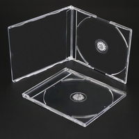 SUNSHING Boîtier de rangement en vrac noir pour DVD, protection de jeu PS1, remplacement, étui transparent simple pour CD de 10,4 mm avec assemblage inclus