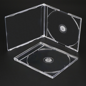 SUNSHING 10.4mm Single Clear CD Jewel Case with Assembled Black Tray DVD Disc <b>Storage</b> Case PS1 Game Protection Replacement - Product Image 4