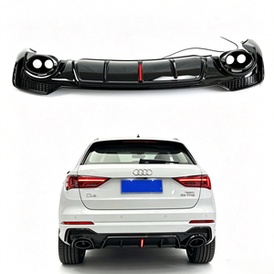 Difusor de Parachoques Trasero RSQ3 de Alta Calidad para Audi <span class=keywords><strong>Q3</strong></span> <span class=keywords><strong>S</strong></span>-<span class=keywords><strong>line</strong></span> 2020-2024, Puntas de Escape Negras, Accesorios para Kit de Carrocería 8U - Product Image 1