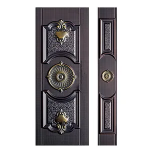 Baodu High Quality Latest Modern Design Security Steel Door Skin Cast Aluminum Skin