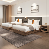 Ensemble de mobilier de chambre à coucher au design moderne personnalisé pour hôtels, appartements, villas - Lits de chambre à coucher portables pour usage commercial