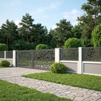 Clôture d'entrée de villa, portail de jardin, clôture en métal, matériau en aluminium découpé au laser, acier perforé, revêtement en poudre, design moderne, Australie
